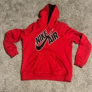 Nike Red and Black Hoodie
